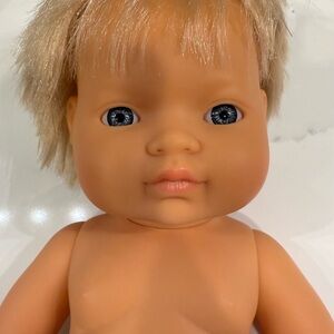 Miniland Spain made 15” Blonde male Baby Doll